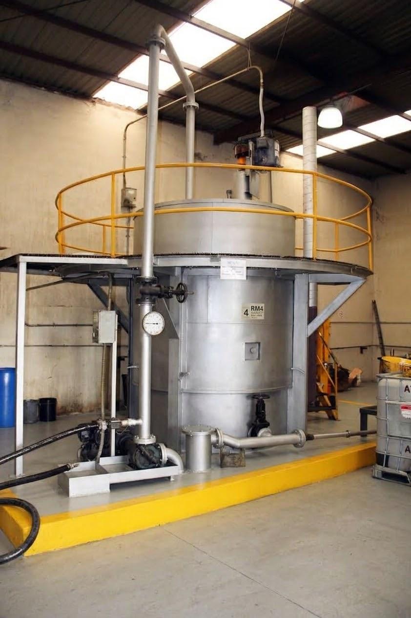Reactor de mezclado en la planta de Bellota en Nuevo León